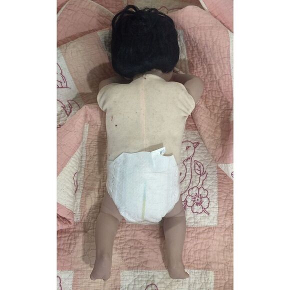 Paradise Galleries Laura Lee Eagles Newborn Reborn Baby Black Hair Numbered Sign - Picture 12 of 16